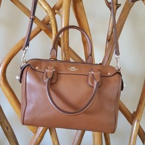 COACH MINI BENNETT SATCHEL BROWN LEATHER